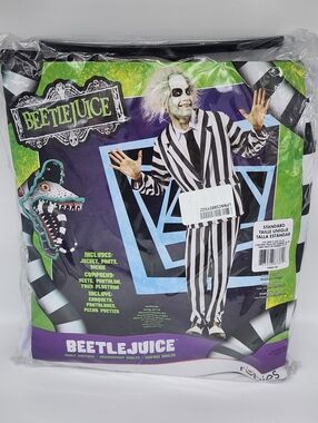 Rubie’s Beetlejuice Costume Adult One Size NEW SEALED Halloween Outfit